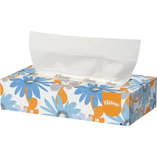 ボックス　クリーム２本 Kleenex White Facial Tissue, 2-Ply, White, Pop-Up Box, 125 Sheets