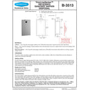 Bobrick B-3513 Commercial Restroom Sanitary Waste Bin, 2.3 L, Recessed-Mounted, 8-1/16" W x 14-1/8" H x 4-1/2" D, Stainless Steel