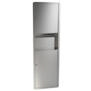 Bradley 235-10 Commercial Paper Towel Dispenser/Waste Receptacle, Semi-Recessed-Mounted, Stainless Steel