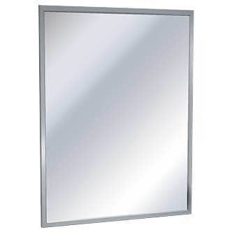 ASI 0620-1836 (18 x 36) Stainless Steel Channel Frame Mirror, 18" W x 36" H
