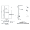 ASI 6462-41 Piatto Recessed Paper Towel Dispenser and Waste Receptacle, Black Phenolic Door, 17-1/4" x 54" x 6-9/16"