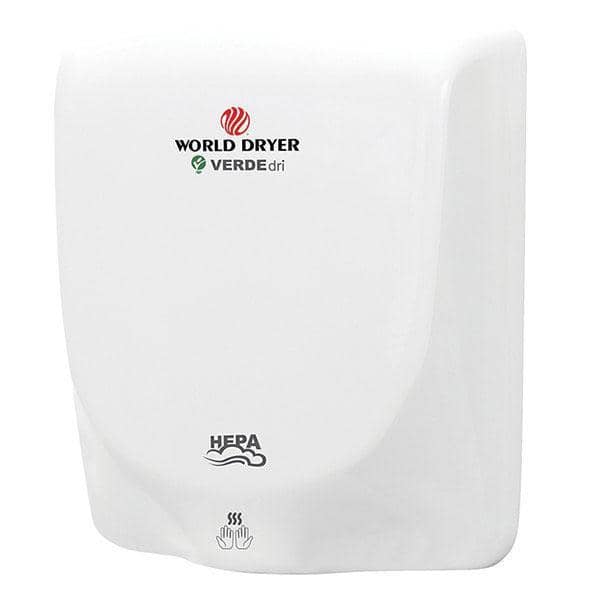 World Dryer VERDEdri Q-974A Surface-Mounted ADA Hand Dryer, White Aluminum, Updated Part Number: Q-974A2