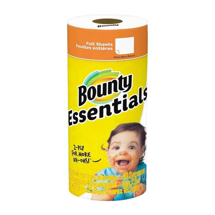 Bounty Essentials Paper Towels, Full Sized Sheets, 30 Rolls/Carton - PGC74657