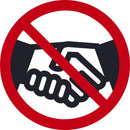 NMC GRAPHIC NO HANDSHAKING, 2 IN DIA, PS VINYL, PK10 - ISO270AP - TotalRestroom.com