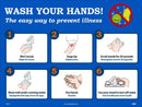 NMC WASH YOUR HANDS 18 X 24 VINYL POSTER - PST137 - TotalRestroom.com