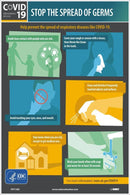 NMC STOP THE SPREAD OF GERMS, ENGLISH, 18X12 VINYL POSTER - PST139C - TotalRestroom.com