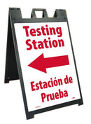 NMC DELUXE SIDEWALK STAND AND SIGN, LEFT - SFS110C-KIT - TotalRestroom.com