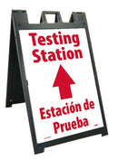 NMC DELUXE SIDEWALK STAND AND SIGN, STRAIGHT - SFS112C-KIT - TotalRestroom.com
