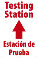 NMC TESTING STATION STRAIGHT ARROW, A-FRAME SIGNICADE SIGN 36X24 SIGN - SFS112C - TotalRestroom.com