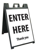 NMC DELUXE SIDEWALK STAND AND SIGN, ENTER - SFS114C-KIT - TotalRestroom.com
