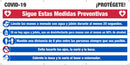 NMC COVID-19 PROTECT YOURSELF, 5' X 10' MESH BANNER W/ GROMMETS, SPANISH - SPBT561 - TotalRestroom.com