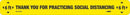 NMC THANK YOU SOCIAL DISTANCING, BLACK ON YELLOW, WALK ON FLOOR STRIP, 2.25 X 20,PSV REMOVABLE, NON-SLIP LAM, PK10 - WFS78AYL10 - TotalRestroom.com