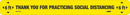 NMC THANK YOU SOCIAL DISTANCING, BLACK ON YELLOW, WALK ON FLOOR STRIP, 2.25 X 20,PSV NON-SKID LAM - WFS78YL - TotalRestroom.com