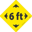 NMC 6 FT ARROW GRAPHIC, BLACK ON YELLOW, WALK ON FLOOR SIGN, 8 X 8, TEXWALK - WFS79TXYL - TotalRestroom.com