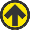 NMC ARROW GRAPHIC, YELLOW ON BLACK, WALK ON FLOOR SIGN, 8 X 8,TEXWALK, PK10 - WFS84TXYL10 - TotalRestroom.com