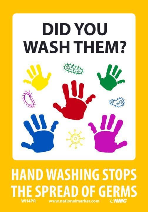NMC DID YOU WASH THEM? 10X7, REMOVABLE PS VINYL - WH4PR - TotalRestroom.com