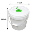 Clorox Healthcare Bleach Germicidal Wipes, 12 x 12, Unscented, 110/Refill, 2/Carton w/ Heavy Duty Plastic Wet Wipe Dispenser Bucket w/ Pop-Up Plug on Lid, 1/Carton - CLO30359CT - TotalRestroom.com