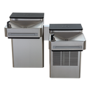 Haws 1202S Stainless Steel Hi-Lo Wall Mount ADA Water Cooler, Electronic Valve & Pushbar Assembly