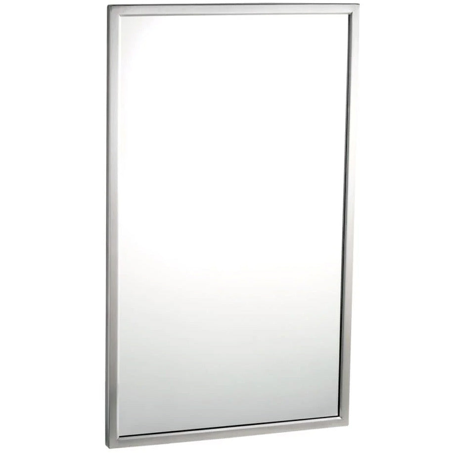 Bobrick B-290-2430 (24 x 30) Welded-Frame Mirror, 24"W x 30"H