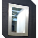 Meek Mirrors 3" (24 x 36) Contemporary Wide Face SS Framed Mirror, M1260-3 2436, 24"W x 36"H