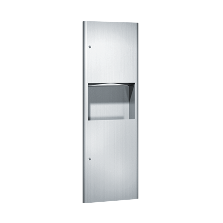 ASI 9462 Profile - Paper Towel Dispenser & Waste Receptacle - Multi, C-Fold - 9 gal. - Recessed
