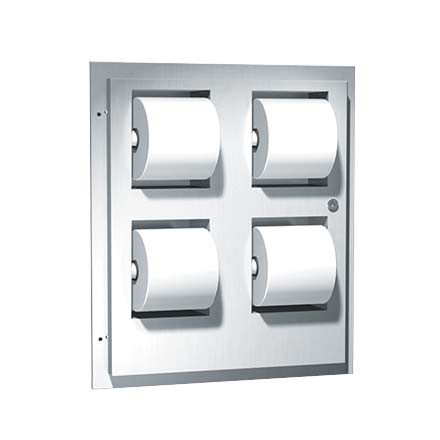 ASI 048234 Multi-Roll (4) Toilet Tissue Dispenser - Recessed
