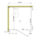 ASI Global Bathroom Partition, 1 ADA In Corner Compartment, Metal, 60"W x 62"D, Fast Ship - ICADA-G - TotalRestroom.com