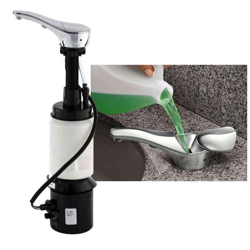 Bobrick B-824 Commercial (Liquid) Soap Dispenser, Countertop Mounted, Touch-Free, Plastic - 6.75" Spout Length