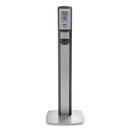 MESSENGER CS8 SILVER PANEL FLOOR STAND WITH DISPENSER, 1,200 ML, 15.13 X 16.62 X 52.68, GRAPHITE/SILVER-GOJ7518DSSLV