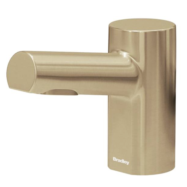 Bradley (6-3300) RLM-BR Touchless Counter Mounted Sensor Soap Dispenser, Brushed Brass, Metro Series