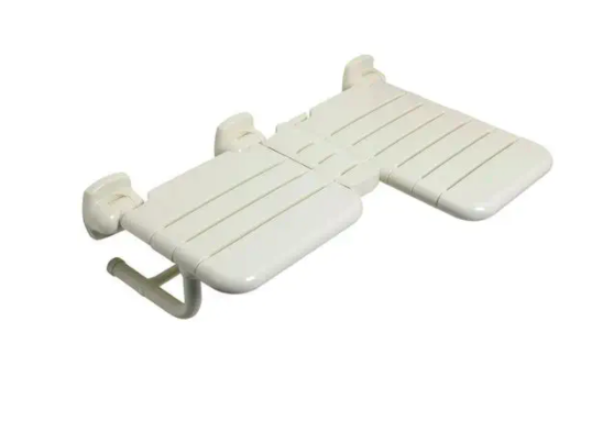 Ponte Giulio L-Shaped Double Folding Shower Seat with Spacer, Right, 31.5" Wide - G02JDR29