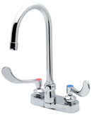 Zurn Z812B4-XL-17F AquaSpec Gooseneck Faucet," 4" Centerset, 5 3/8" Spout, 1.5 gpm Vandal-Resist Pressure-Comp Aerator," 4" Wrist Blades