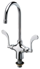 Zurn Z826B4-XL AquaSpec Laboratory Gooseneck Faucet, Single Hole with 2 Handles - 2.2 gpm Aerator, 5-3/8” Spout," Wrist Blade Handles