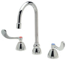 Zurn Z831B4-XL-FC AquaSpec Widespread Gooseneck Faucet," 5 3/8" Spout, 2.0 GPM Laminar Flow in Spout Base," 4" Wrist Blade Handles