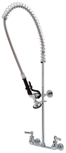 Zurn Z842X1-XL AquaSpec Wall-Mount Pre-Rinse Sink Faucet - 36" Hose, Insulated Spray Handle, Bum/, Hold-Open Clip, Hook -Polished