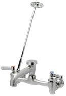 Zurn Z843M1-CS-RC AquaSpec Wall-Mount Service Sink Faucet -Vacuum-Breaker, Pail Hook, Wall Brace, Check Stop, Lever Handles-Rough Chrome