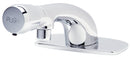 Zurn Z86300-XL-CP4-3M AquaSpec Single-Hole Metering Faucet with 0.5 gpm Spray, 4 1/8” Integral Spout," 4" Cover Plate, Push-Button Handle