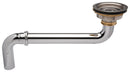 Zurn Z8749-SS Stainless Steel Basket Strainer with Basket, 17-Gauge 1 1/2” x 12 3/4” Offset Tailpiece in Chrome-Plated Cast Brass