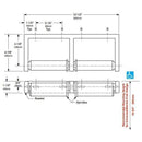 Bobrick B-2740 Commercial Double Roll Toilet Paper Dispenser, Surface-Mounted, Metal - TotalRestroom.com