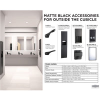 Bobrick 290.MBLK (24 x 30) 290 Mirror Matte Black 24x30