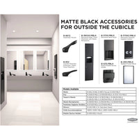 Bobrick 290.MBLK (24 x 36) 290 Mirror Matte Black 24x36