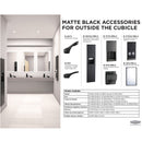 Bobrick B-540.MBLK Matte Black Double Toilet Roll Holder w/Shelf