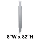 Bradley S479-08 Toilet Partition Pilaster, 8"W x 82"H, Stainless Steel - TotalRestroom.com