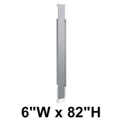 Bradley S479-06 Toilet Partition Pilaster, 6"W x 82"H, Stainless Steel - TotalRestroom.com