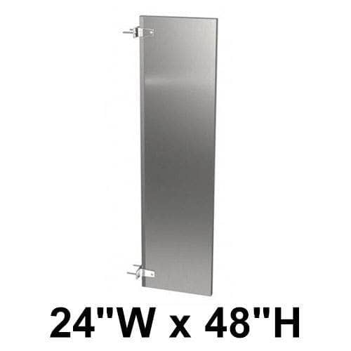 Bradley S474-24C Commercial Urinal Privacy Screen, 24"W x 48"H, Stainless Steel - TotalRestroom.com