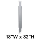 Bradley S479-18 Toilet Partition Pilaster, 18"W x 82"H, Stainless Steel - TotalRestroom.com