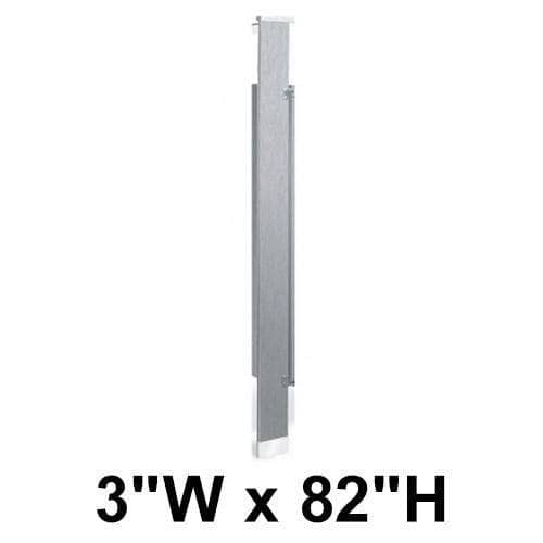 Bradley S479-03 Toilet Partition Pilaster, 3"W x 82"H, Stainless Steel - TotalRestroom.com