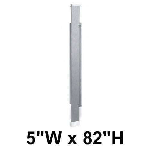 Bradley S479-05 Toilet Partition Pilaster, 5"W x 82"H, Stainless Steel - TotalRestroom.com