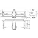 ASI 0715 Commercial Double Roll Toilet Paper Dispenser, Surface-Mounted, Metal - TotalRestroom.com