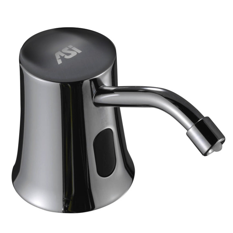 ASI 20333 Commercial Liquid Soap Dispenser, Deck Mounted, Chrome Plated Brass, Touch-Free - 6" Spout Length